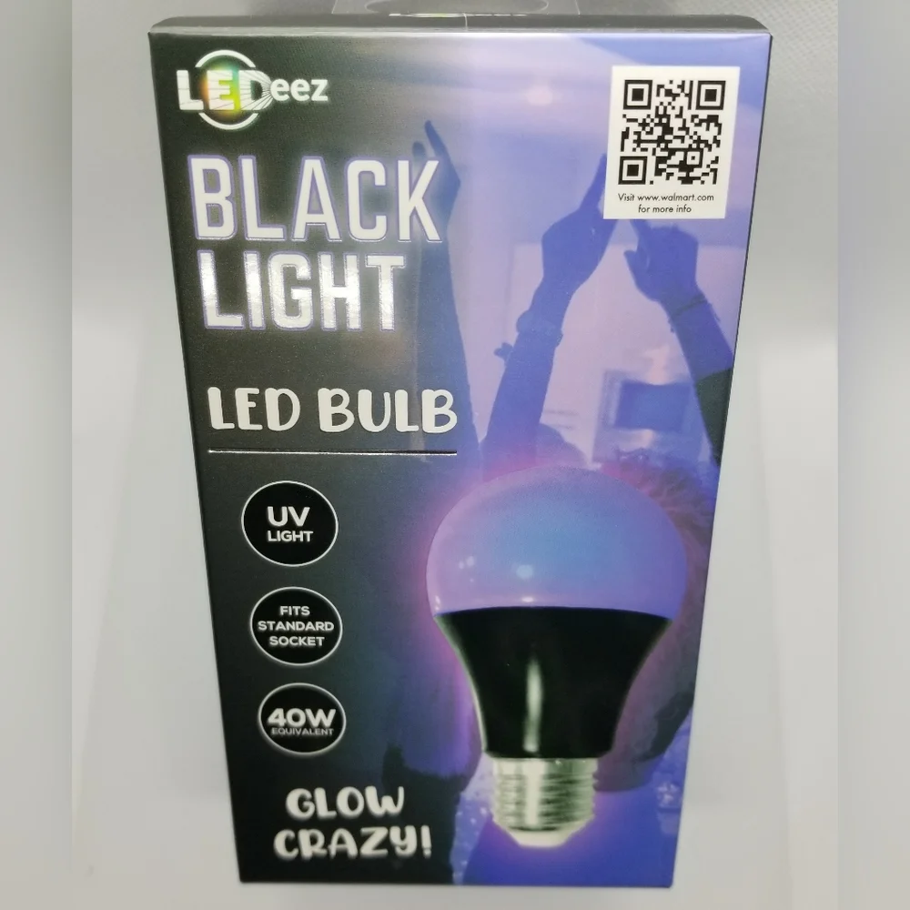 LEDeez Black Light LED Bulb 40W Equivalent NEW